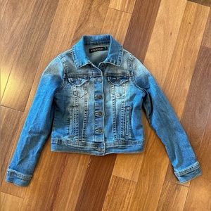 Vigoss Denim Jean Jacket w/Snap Buttons Girls Sz 4 - Faded Finish- Like New!